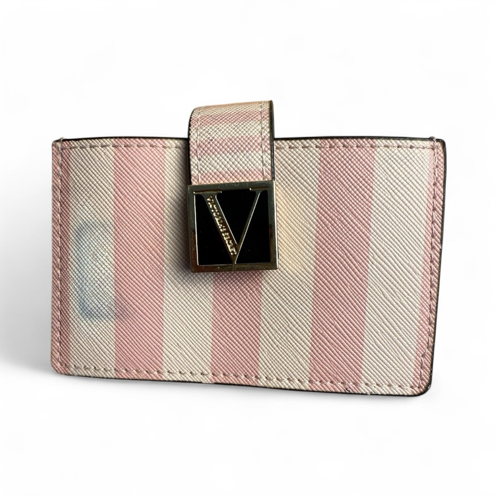 VTG Victoria's Secret Pink Accordion wallet Card Organizer 4”by2.5” pre- love